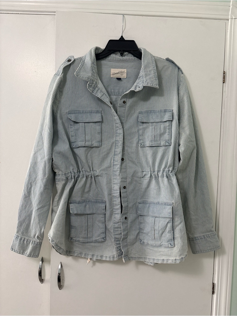 Universal Threads Target Pinstripe Denim Utility Jacket